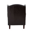Victor Black Leather Wingback Armchair