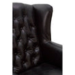 Victor Black Leather Wingback Armchair