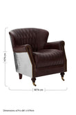 Victor Brown Leather Armchair