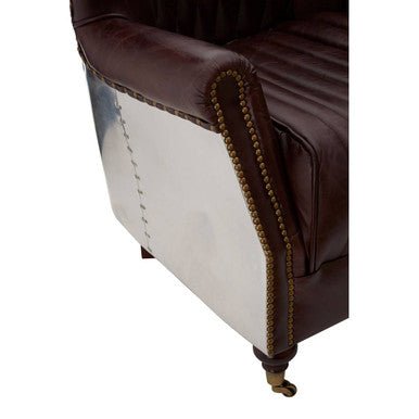 Victor Brown Leather Armchair