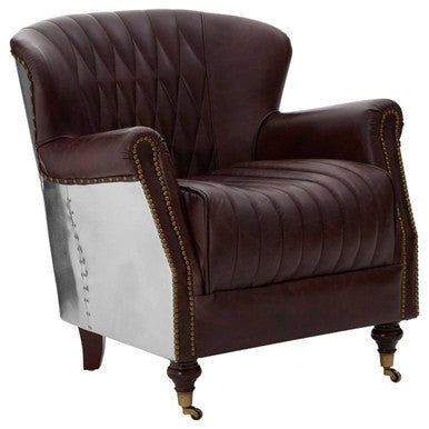 Victor Brown Leather Armchair