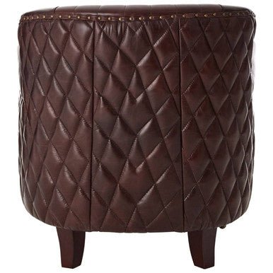 Victor Brown Leather Winged Back Armchair