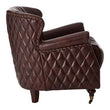 Victor Brown Leather Winged Back Armchair
