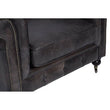 Victor Dark Grey Brown Leather Chesterfield Chair