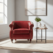 Victor Deep Red Leather Armchair