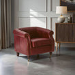 Victor Deep Red Leather Armchair