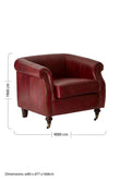 Victor Deep Red Leather Armchair