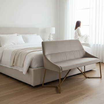 Vieste Mink Velvet Bench