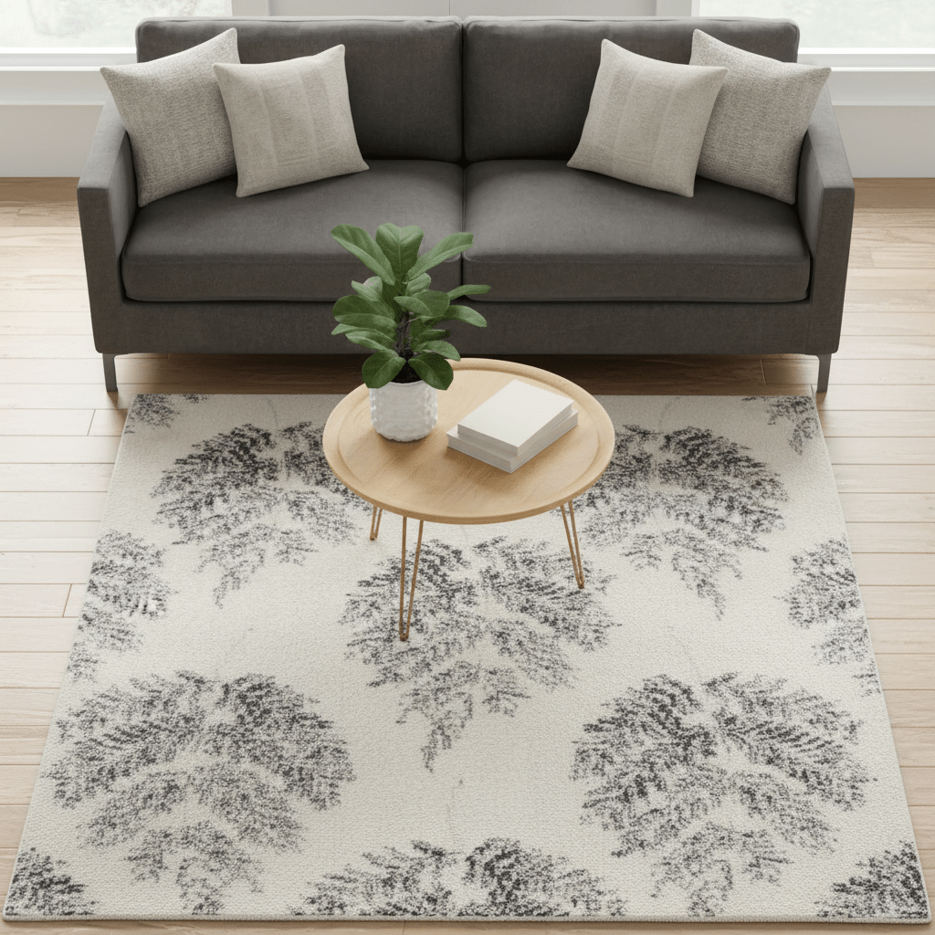 Villa Grey Floral Rug