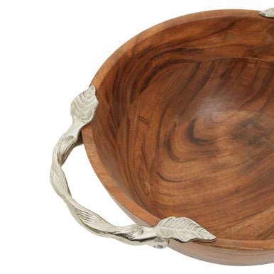 Vine Acacia Wood Large Round Bowl