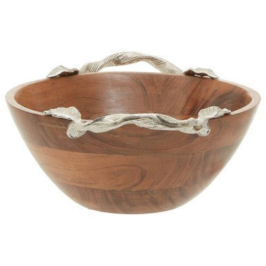 Vine Acacia Wood Large Round Bowl