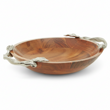 Vine Acacia Wood Serving Bowl