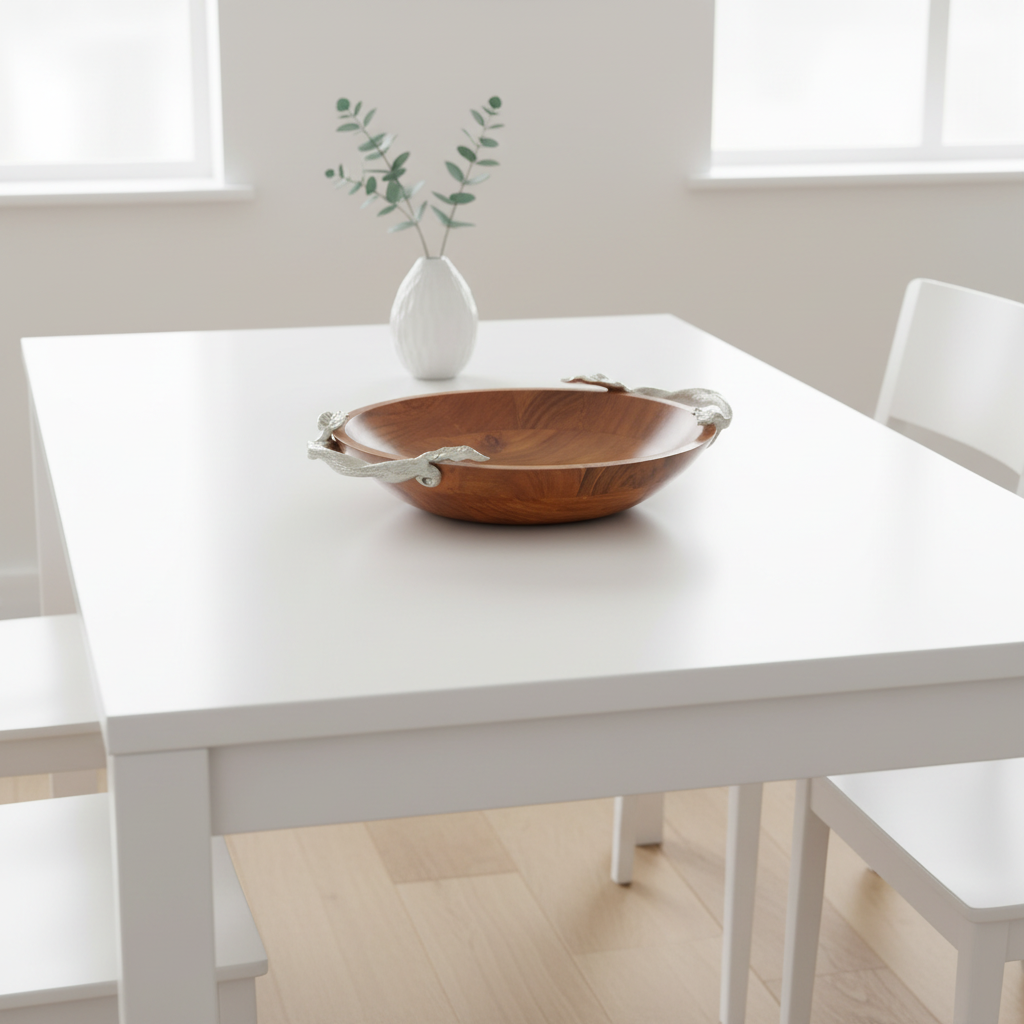 Vine Acacia Wood Serving Bowl