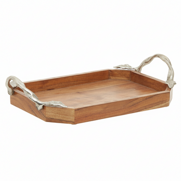 Vine Acacia Wood Small Rectangular Tray