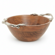 Vine  Acacia Wood Large Round Bowl