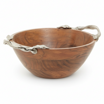 Vine  Acacia Wood Large Round Bowl