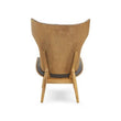 Vinsi Dark Grey Velvet Chair with Winged Back