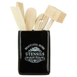 Vintage Home Black Utensil Holder With 6 Utensils