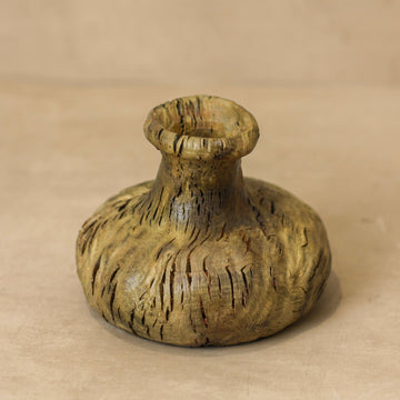 Vintage Small Wood Vase - No 2