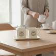 Vintage Home Square Cream Sugar And Milk Set