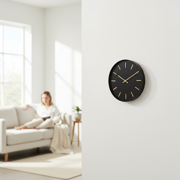 Vitus Black And Gold Wall Clock