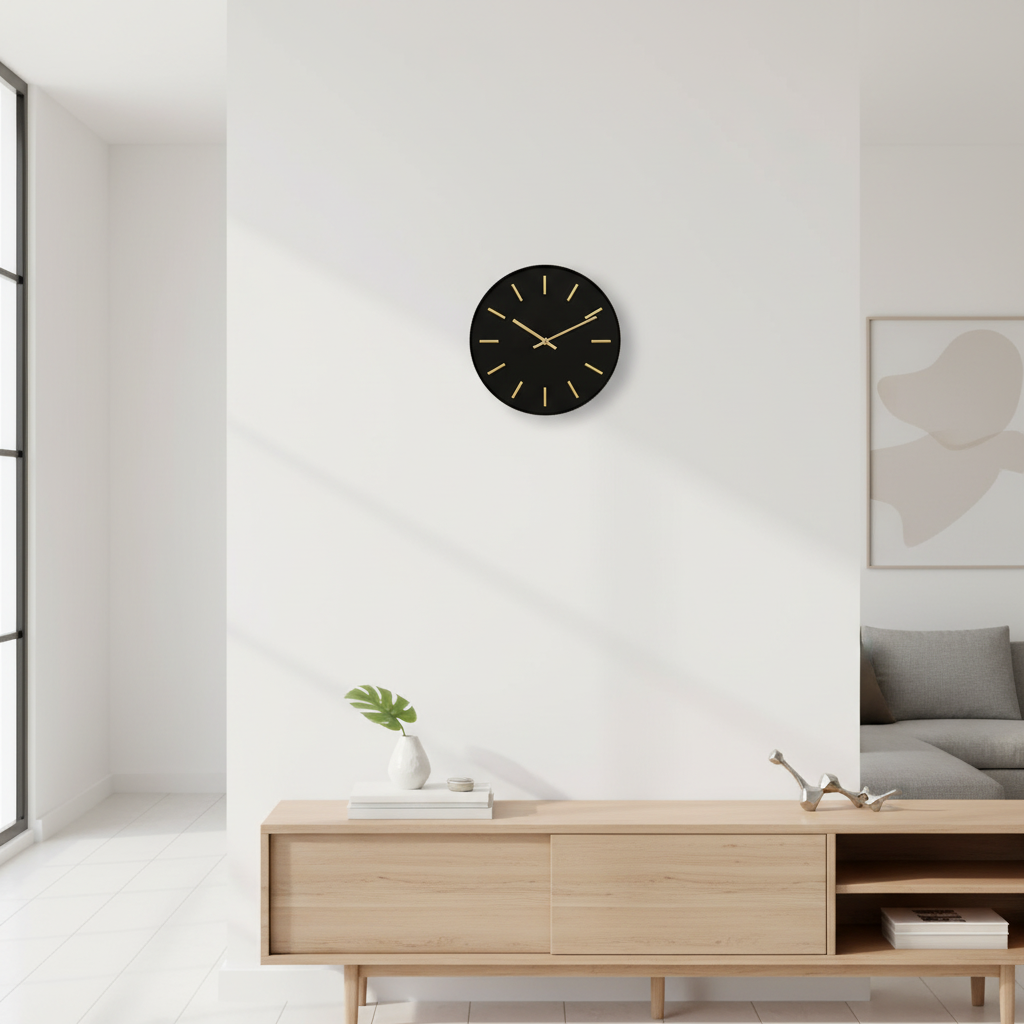 Vitus Black And Gold Wall Clock