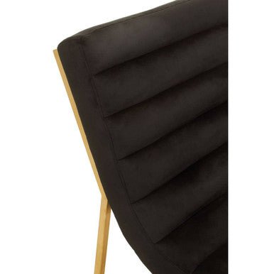 Vogue Black and Gold Lounge Chair