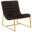 Vogue Black and Gold Lounge Chair