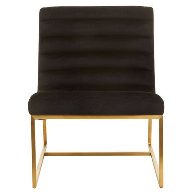 Vogue Black and Gold Lounge Chair