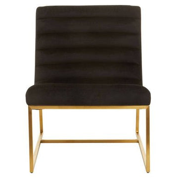 Vogue Black and Gold Lounge Chair