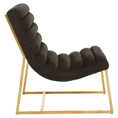 Vogue Black and Gold Lounge Chair