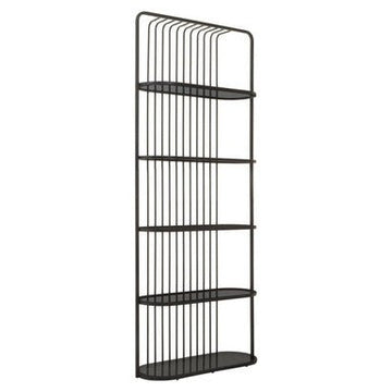 Vogue Five Tier Black Shelf Unit