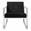 Vogue Black Velvet Lounge Chair