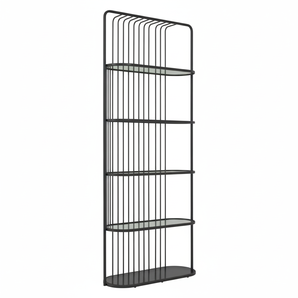 Vogue Five Tier Black Shelf Unit