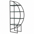 Vogue Right Half Moon Black Shelf Unit