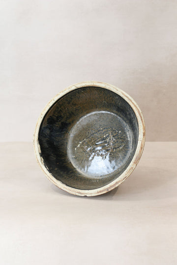 Wabi Sabi Antique Dark Glazed Terracotta Bowl Small - LBB 02