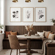 Wall Art Canvas Grey French Country Botanical Floral wall art displayed on a wall in a styled room — view 3