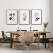 Wall Art Canvas Grey French Country Botanical Floral wall art displayed on a wall in a styled room — view 6
