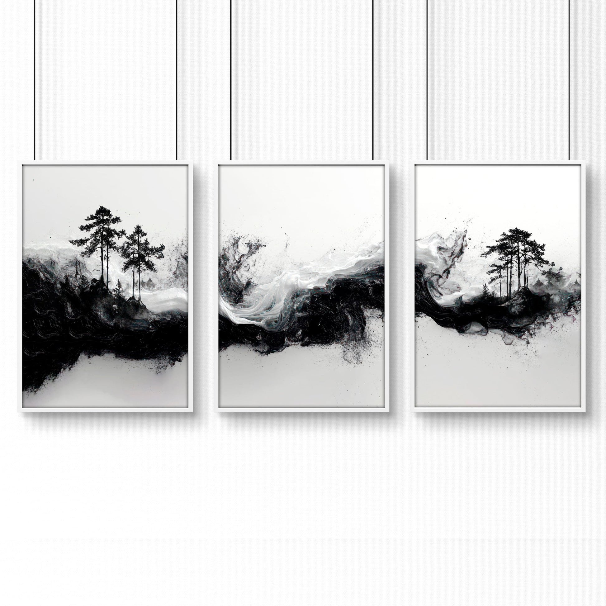 Wall Art Canvas Prints | Set of 3 Asian Inspired Wall art Prints