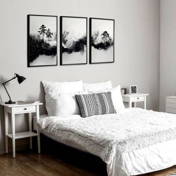 Wall Art Canvas Prints | Set of 3 Asian Inspired Wall art Prints