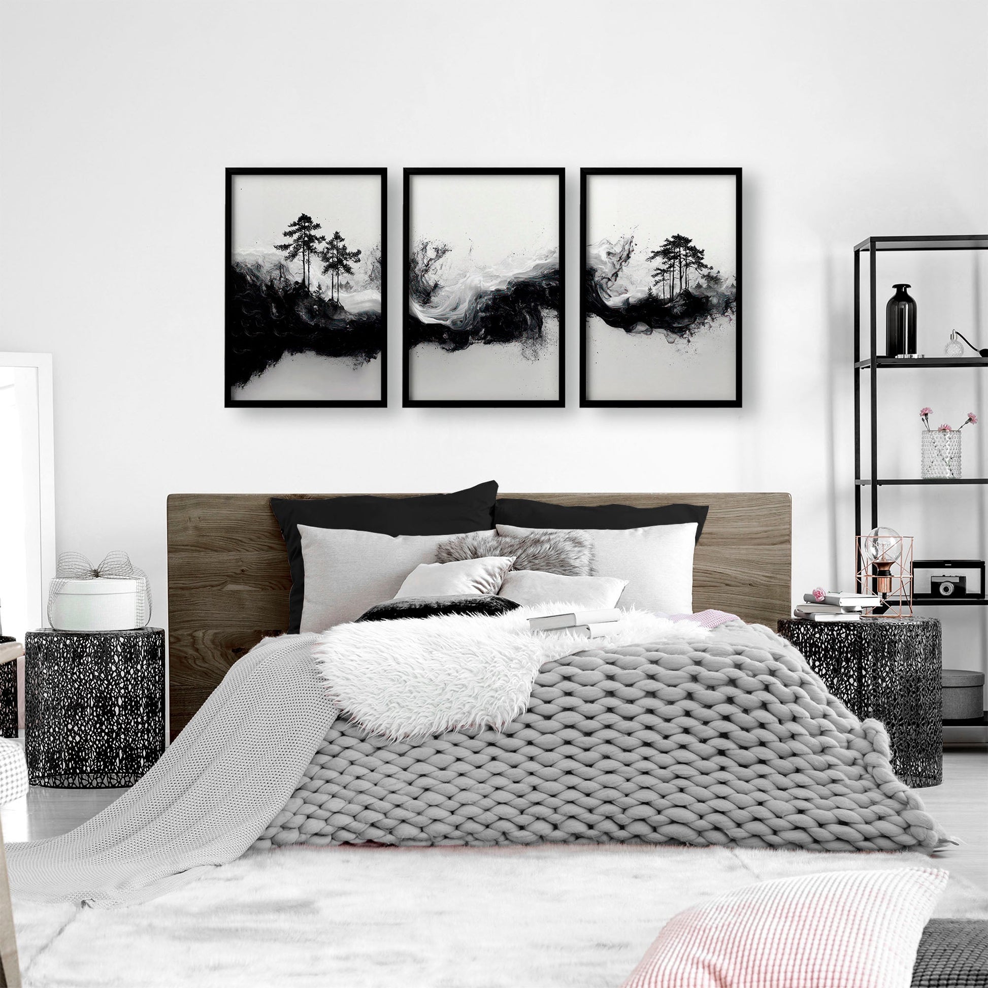 Wall Art Canvas Prints | Set of 3 Asian Inspired Wall art Prints