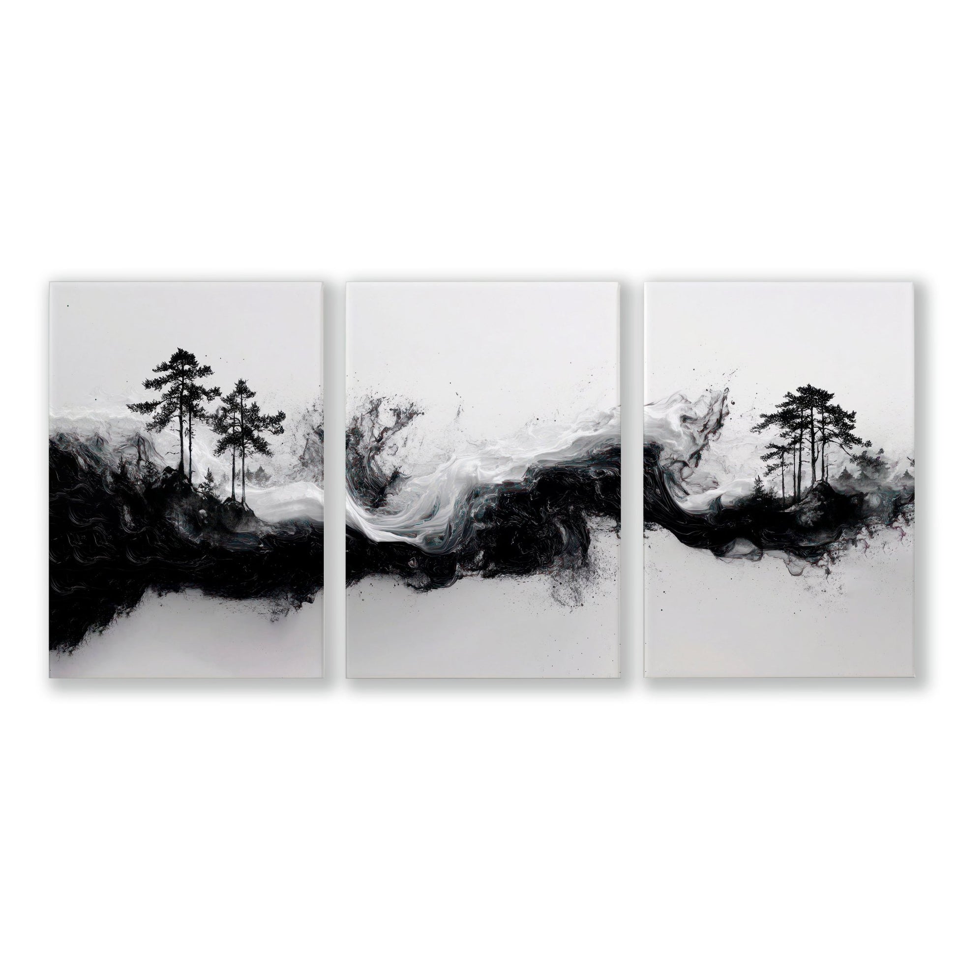 Wall Art Canvas Prints | Set of 3 Asian Inspired Wall art Prints