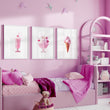 Wall Art Cool For Girls | Set of 3 Pop Wall art Prints