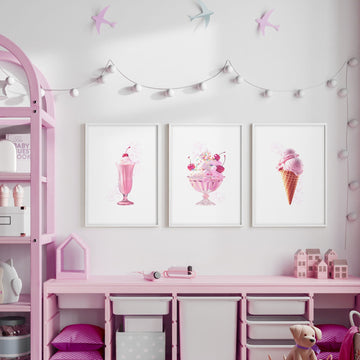 Wall Art Cool For Girls | Set of 3 Pop Wall art Prints