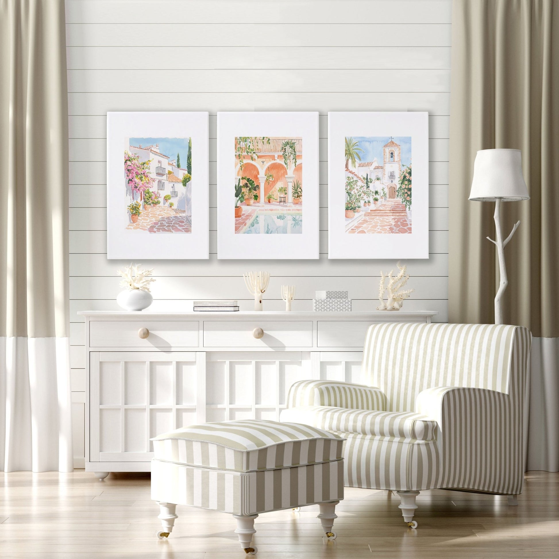 Wall Art Decor Living Room | Set of 3 Beach Decor Wall art Prints