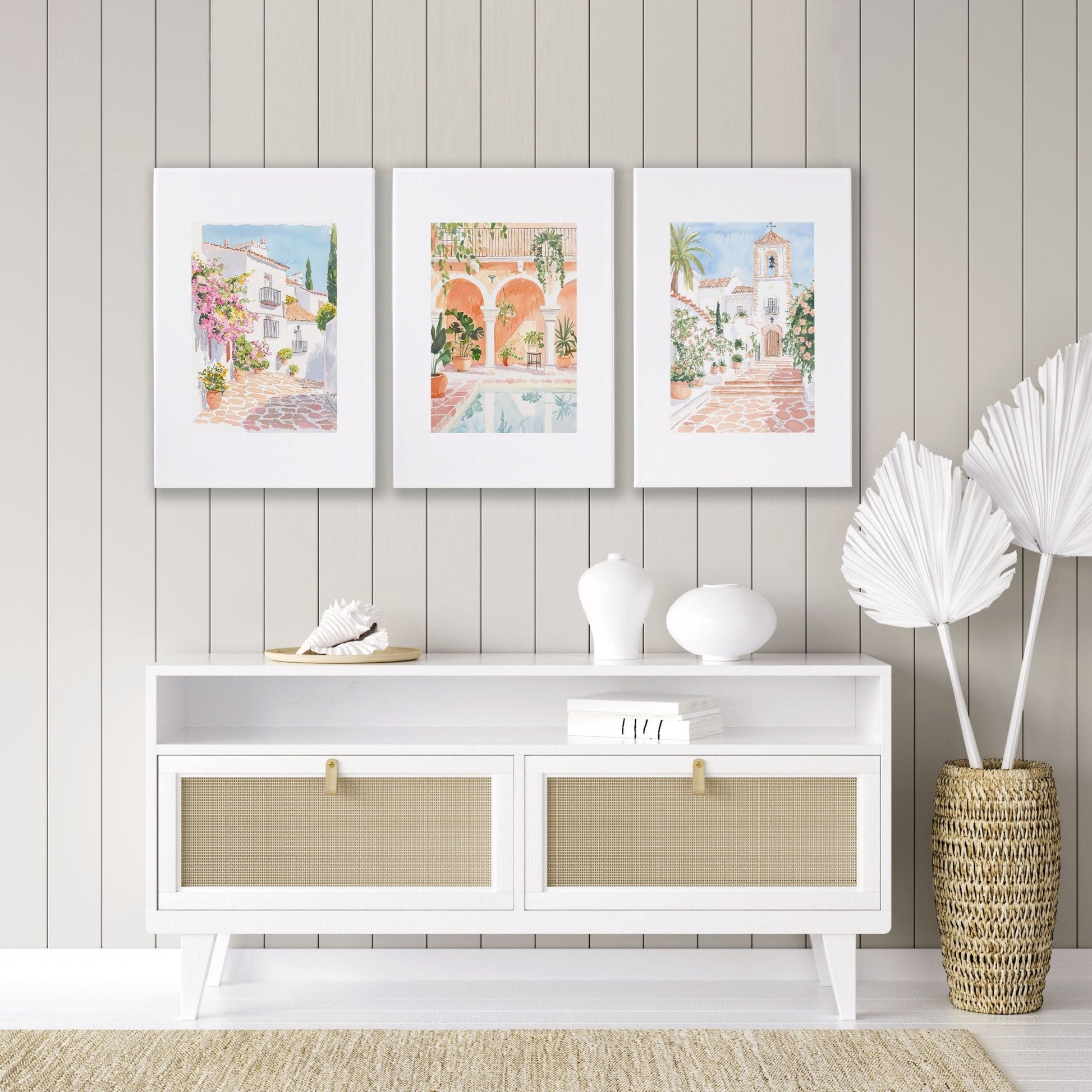 Wall Art Decor Living Room | Set of 3 Beach Decor Wall art Prints