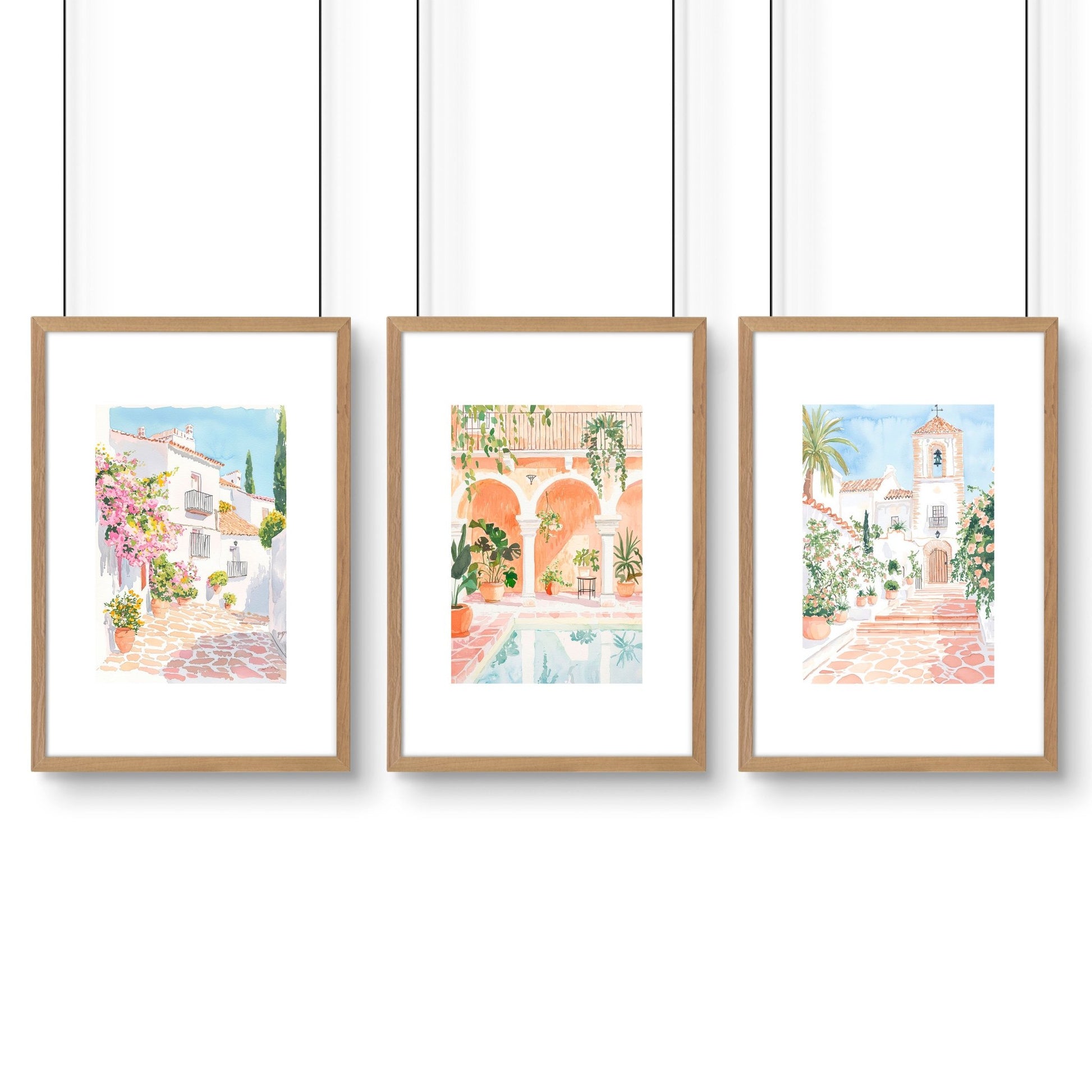 Wall Art Decor Living Room | Set of 3 Beach Decor Wall art Prints