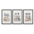 Wall Art Flowers Cottage Flower Shop Watercolour wall art in a black frame