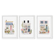 Wall Art Flowers Cottage Flower Shop Watercolour Prints | Set of 3