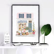 Wall Art Flowers Cottage Flower Shop Watercolour wall art — piece 3 of 3 in the set